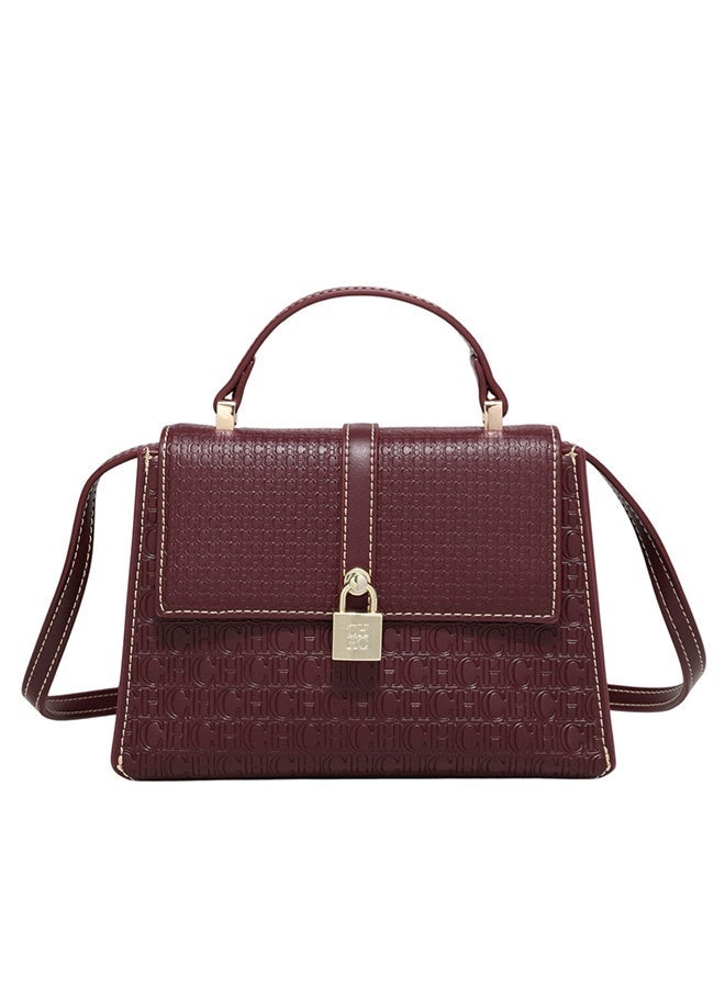 CH CH CHCH High Quality Women's Shoulder Bag Fashion Compact Letter Print Lock Design New Trend Solid Color Women's Handbag - Image 1