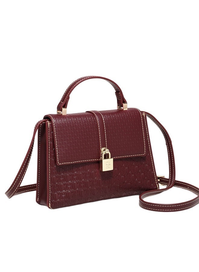 CH CH CHCH High Quality Women's Shoulder Bag Fashion Compact Letter Print Lock Design New Trend Solid Color Women's Handbag - Image 2