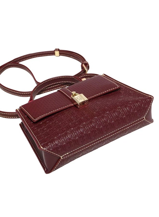CH CH CHCH High Quality Women's Shoulder Bag Fashion Compact Letter Print Lock Design New Trend Solid Color Women's Handbag - Image 4