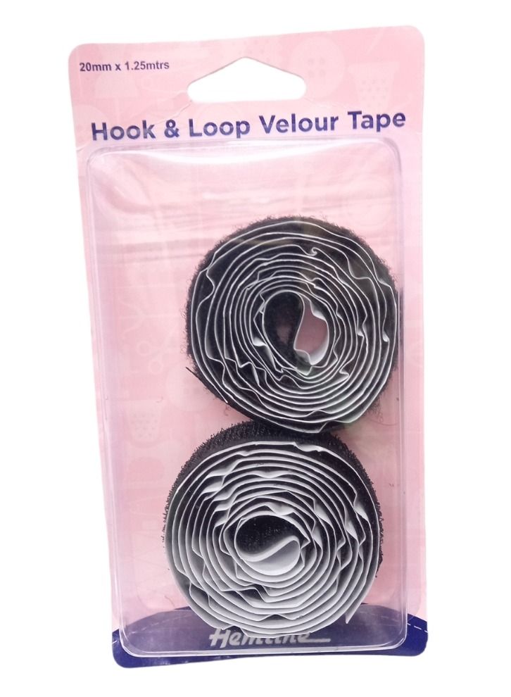 Hemline 1.25 Meter Hook and Loop Velour Tape Self Stick With Adhesive Backing 20 Millimeter - Image 3