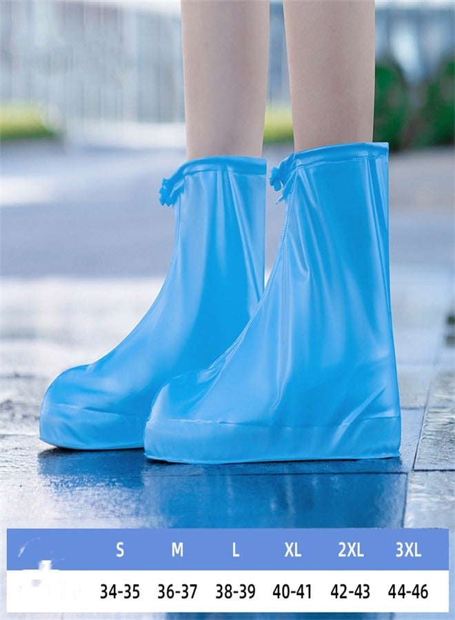 Loquat Anti Slip Thickened Children's Rain Boots Blue - Image 3