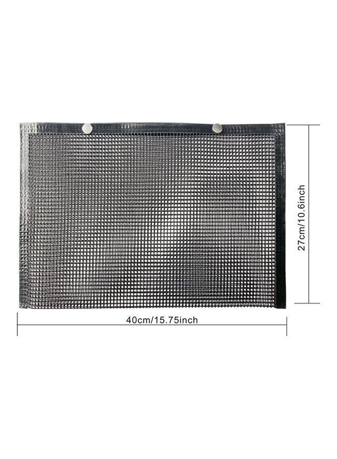 Barbecue Heat Resistant Non-Stick Grilling Mesh BBQ Baking Bag Black 42 x 2 x 28cm - Image 2