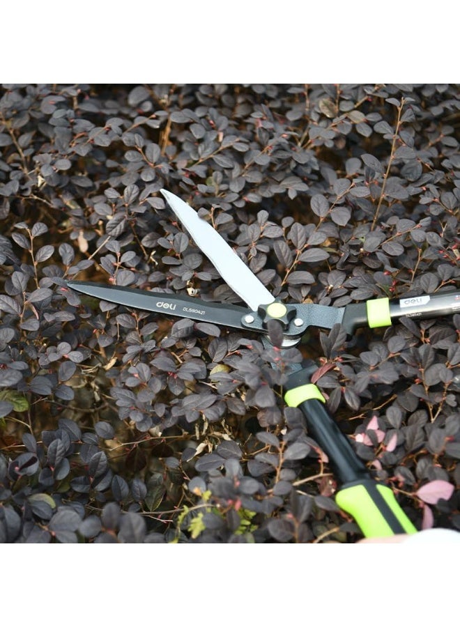 Deli 26.5-Inch Hedge Shear - Professional Carbon Steel Blades with Adjustable Tightness - Green Heavy Duty Garden Shears - Image 3