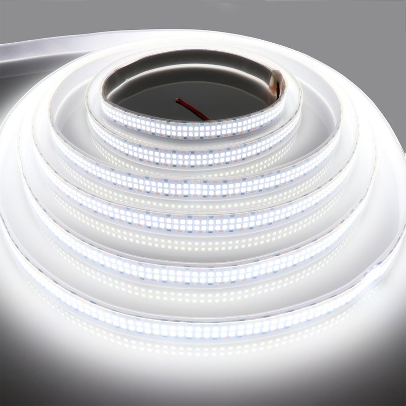 LEDENET LED Strip Lights Cold White 6500K 16.4ft Double Row 2835 SMD 2400LEDs DC 12V Daylight Bright LED Tape Light Flexible Dimmable Ribbon Lamp 5M Waterproof IP67 Outdoor Lighting Decor - Image 3