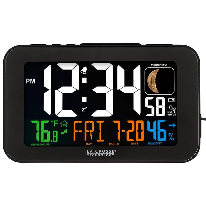 6171485B ATOMIC COLOR ALARM CLOCK WITH USB CHARGING PORT