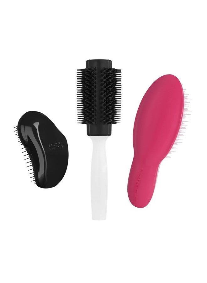 TANGLE TEEZER - Tangle Teezer | The 3-Step Styling Kit | The Original, Blow-Styling Round Tool, & The Ultimate - Image 1