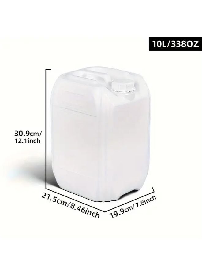 تم ترقية دلو HDPE مربع بسعة 10 لترات أبيض مخصص للطعام - مقاوم للتسرب وقابل للتراص - Image 1