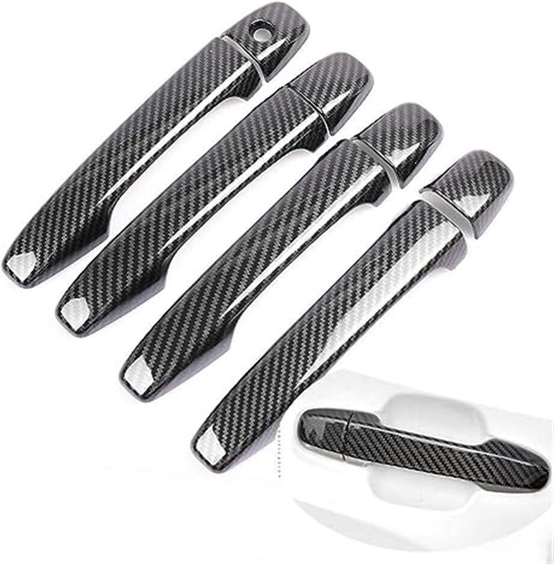 demulax Carbon Fiber Car Door Handle Cover for Toyota Corolla - Image 2