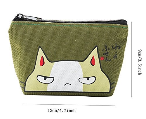 iSuperb Pack of 4 Coin Purse Oxford Small Zipper Wallet for Coins Cash Credit Card USB Charger Cable Headset Keys Lipstick (Cute Cat) - Image 3
