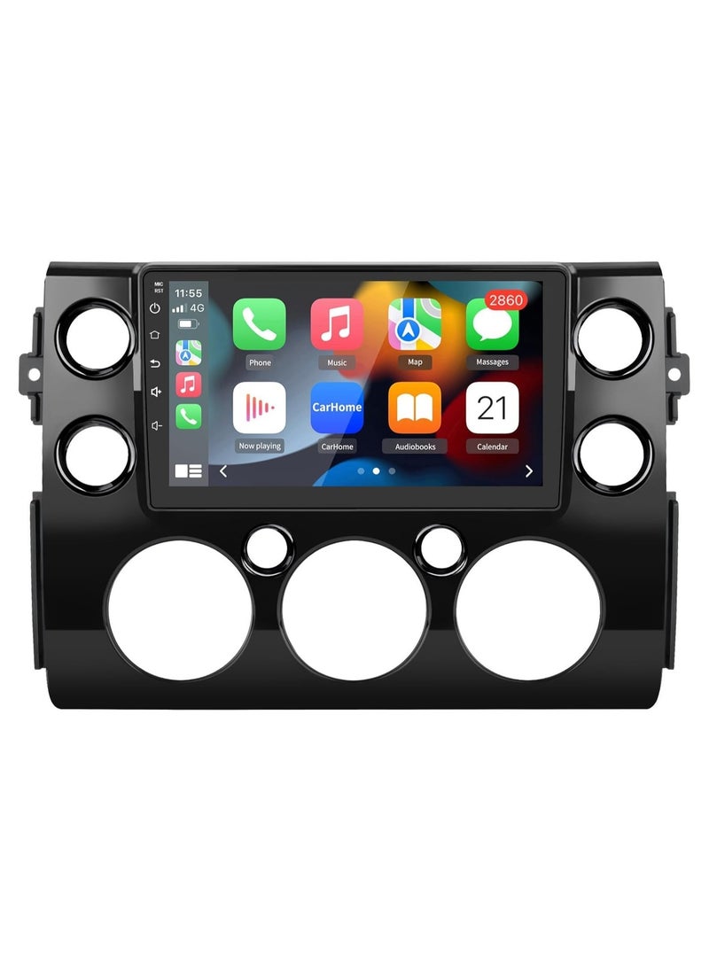 فيريكس شاشة ستيريو سيارة Android لسيارة Toyota FJ Cruiser 2006-2020 راديو رام 4 جيجابايت متوافق مع Carplay اللاسلكي Android Auto، بطاقة SIM متضمنة كاميرا AHD  - Image 1