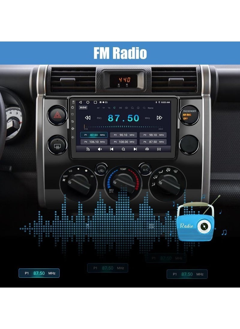 فيريكس شاشة ستيريو سيارة Android لسيارة Toyota FJ Cruiser 2006-2020 راديو رام 4 جيجابايت متوافق مع Carplay اللاسلكي Android Auto، بطاقة SIM متضمنة كاميرا AHD  - Image 2