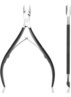 Pefei Cuticle Nipper with Cuticle Pusher-Professional Grade Stainless Steel Cuticle Remover 