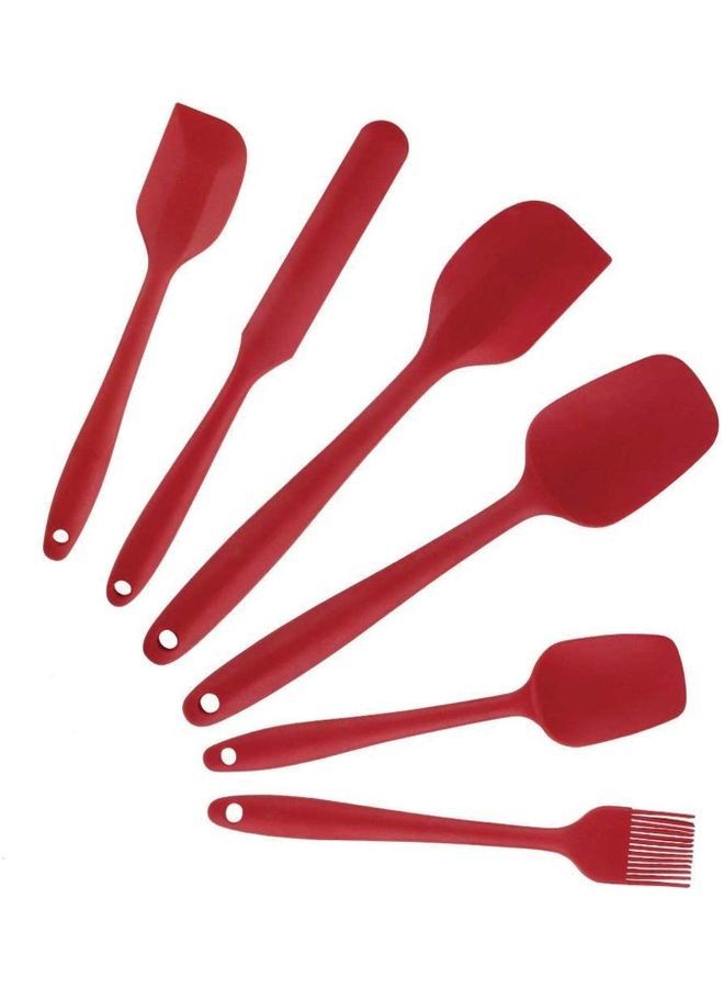NIBEMINENT 6-Piece Cooking Utensils Set Red One Size - Image 2