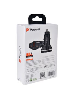 POWER N Car Charger with Dual Ports PD2 and QC - 60W  - Image 2