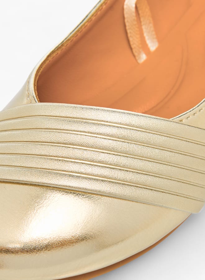 Little Missy Girls Solid Slip-On Ballerina Shoes - Image 5