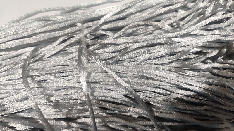 OMX 2.5 MM, 60 to 75 Mtr, Thick Malai Macrame Cord/Malai Dori/Silk Macrame, Bugtail Satin Cord Shamballa Beading Kumihimo String (White) - Image 3