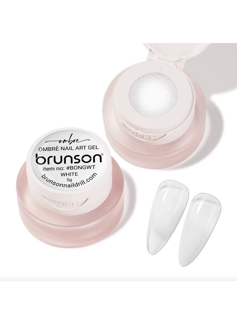 brunson Nail Art Gel - Brunson 2-in-1 Cushion Patting Ombre Nail Art Gel 8gm – UV/LED Nail Gel for Gradient Ombre, French Nail Art & Creative Designs | Sponge & Brush Dual Application Gel for Professional Salon Use - Image 1