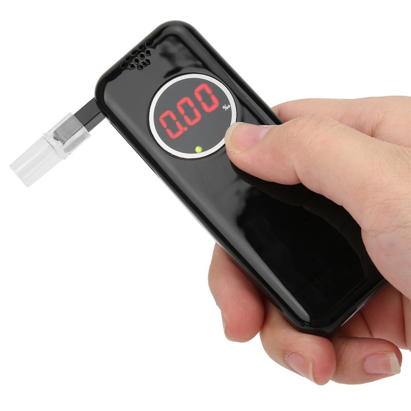 Digital Breath Tester LCD Display Breathalyzer Drunk Driving Analyzer Test Tool W/Blow TubeBlack - Image 3