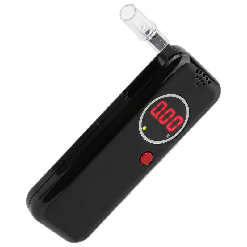 Digital Breath Tester LCD Display Breathalyzer Drunk Driving Analyzer Test Tool W/Blow TubeBlack - Image 2