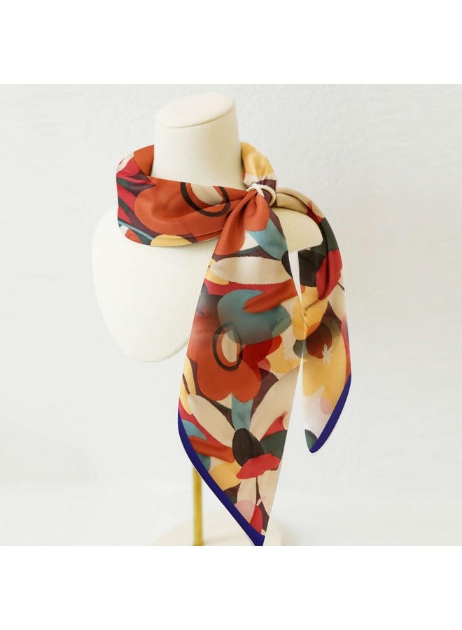 TecoKart 35" Square Silk Like Head Scarf for Women, Elegant & Versatile Silk Satin Hair Scarf - Image 3