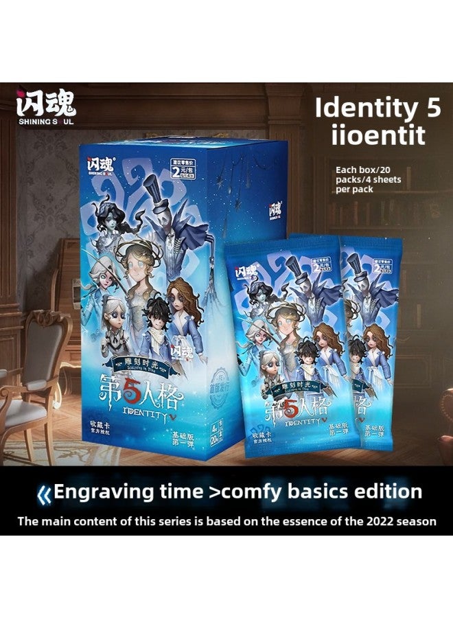 Flash Soul Genuine Fifth Personality Carving Time Peripheral Collection Card Basic Version First Pop-up Card Full Box Of Treasure Card-Color:Flash Soul-fifth Personality 1 Pack (20 Packs Per Box)  - Image 1