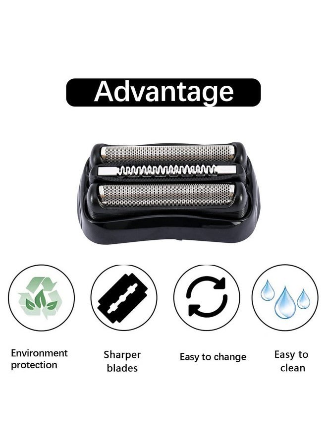 JIANCENGYU - 21B Shaver Blades For Braun Series 3 Replacement Head&For Braun S3 Wet And Dry Replacement Head, 21B Foil And Cutter Compatible With Braun Series 3 Electric Razors 300S,310S,3010S,3040S,5409,340S-4 - Image 1