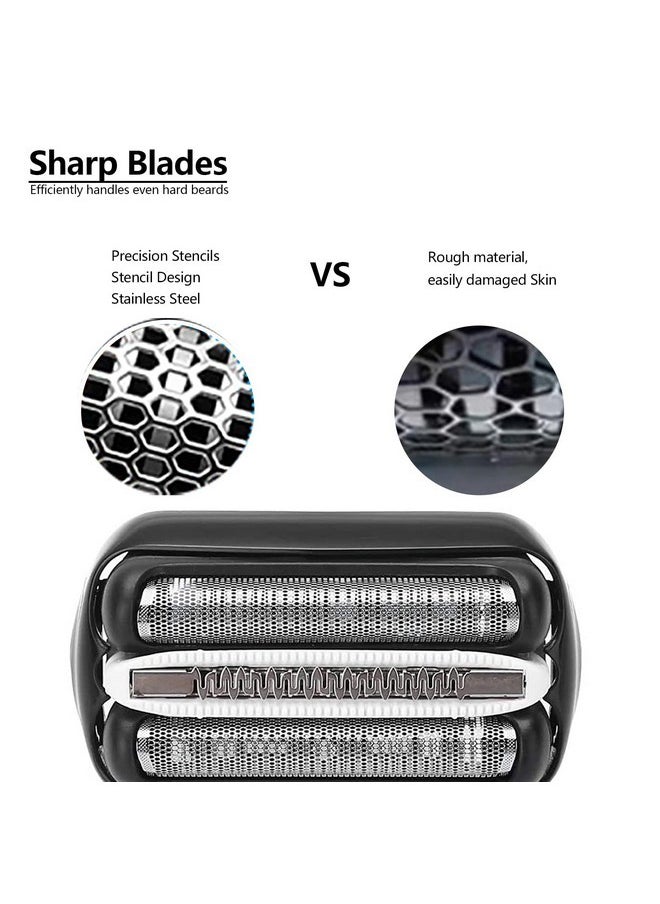 JIANCENGYU - 21B Shaver Blades For Braun Series 3 Replacement Head&For Braun S3 Wet And Dry Replacement Head, 21B Foil And Cutter Compatible With Braun Series 3 Electric Razors 300S,310S,3010S,3040S,5409,340S-4 - Image 1