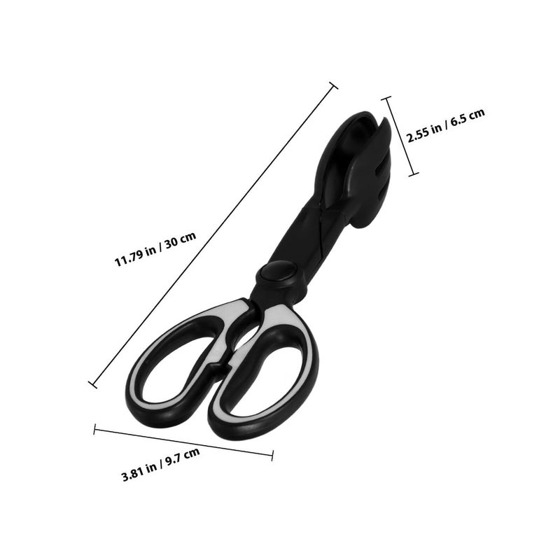 Heavy Duty Portable Dog Poop Picker Scissor Clamp Tool For Outdoor Use With Black Tongs Style Handle - Image 3
