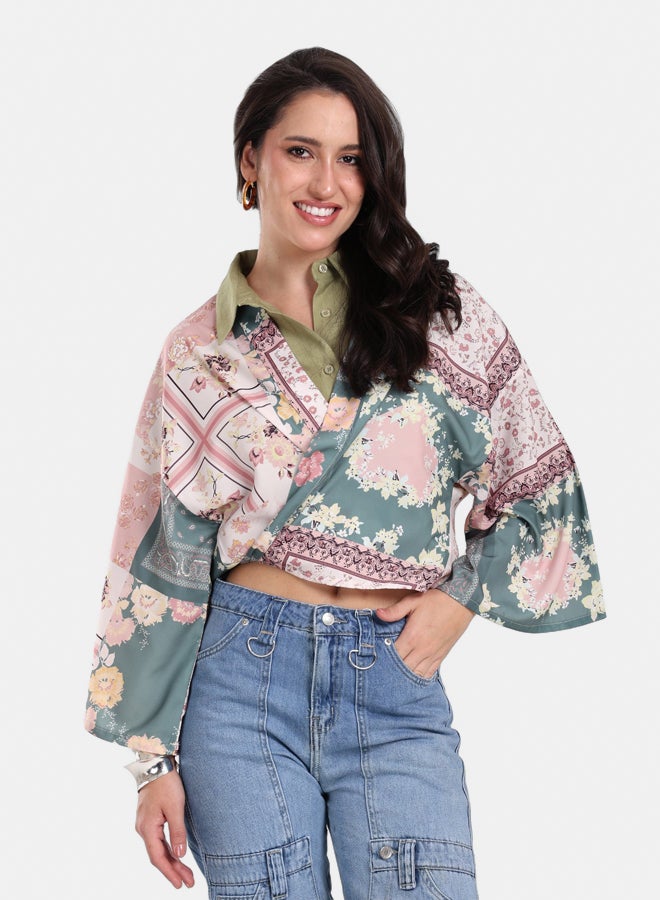 Clue Floral Patchwork Kimono  - Image 1