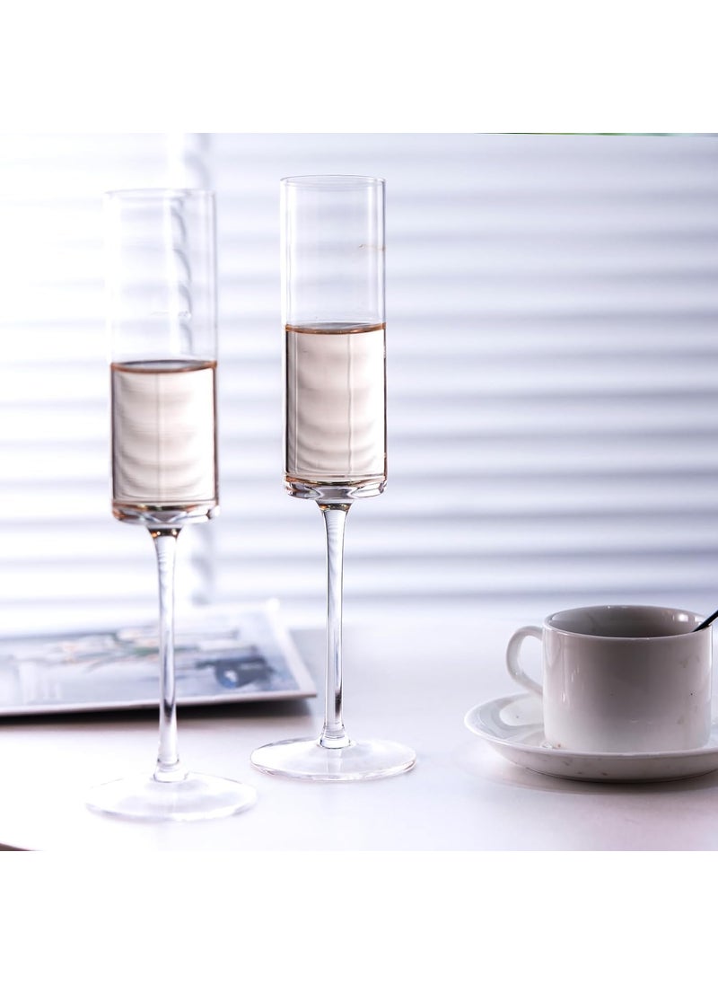 BLISS START BLISS START Classical Crystal Wine Glasses Set of 2 Elegant Carving Design and Luxury Wine Glasses for red Wine Champagne Scotch Cocktail White Wine Perfect for Home Bars and Restaurants  - Image 1