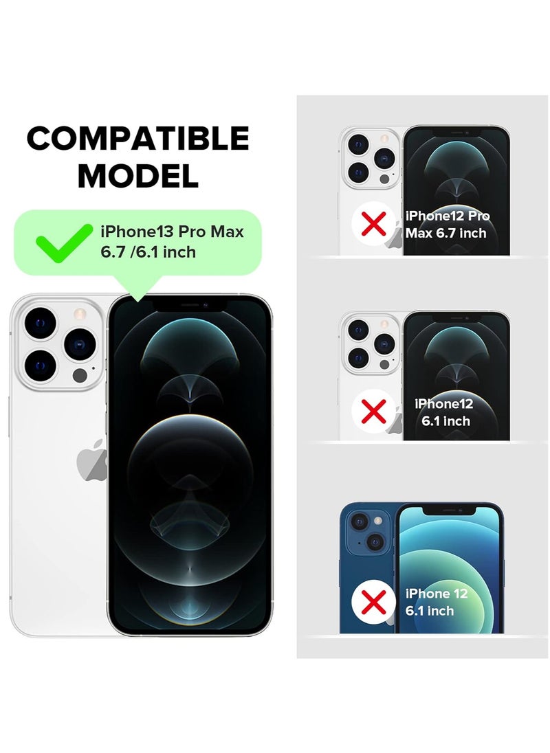 Camera Lens Protector for iphone 13 Pro/13 Pro Max Accessories, 9H Tempered Glass Metal Individual Ring Camera Cover Screen Protector, Case Friendly, Anti Scratch (Sierra Blue)
