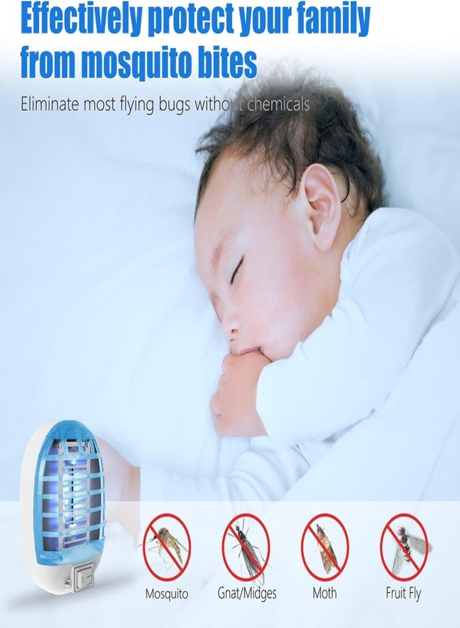 Ariie Bug Zapper Indoor, Mini Fruit Fly Zapper Trap Catcher Indoors, Electronic Mosquitoes Fruit Fly Killer Mosquito Zapper for Living Room, Home, Kitchen, Bedroom, Baby Room, Office, Bug Light (4 Packs) - Image 2
