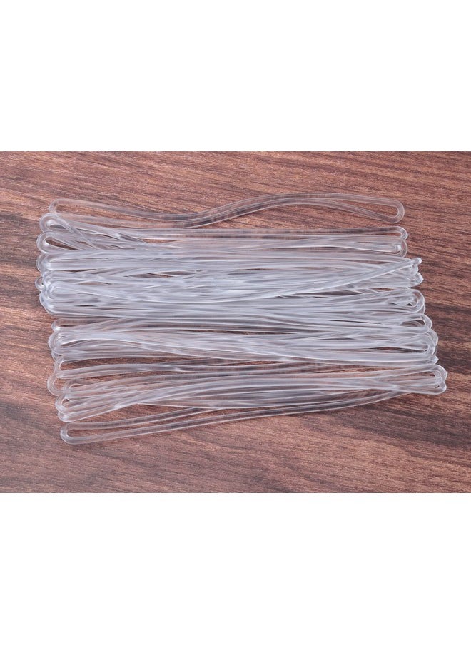 30 Pcs 6 Inch Luggage Loops Straps Transparent Plastic Name Tag Loop For Identification Cards Id Badge Holder Business Card Insert Bags Tags Photo Suitcase Label Fastener