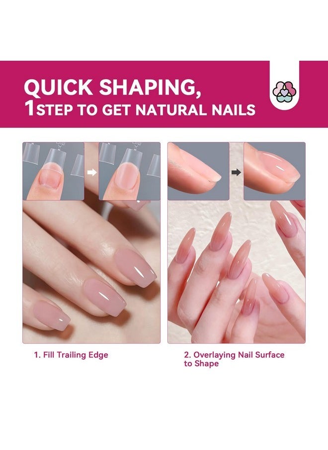Saviland Builder Nail Gel Kit With Nail Drill: Castor Oil Vitamin E Builder Nail Gel In A Bottle 6 Colors 10 Ml Hard Gel For Nails Strengthener Extension Gel Mini Uv Lamp Nail Glue Gel Home Nail Salon  - Image 5