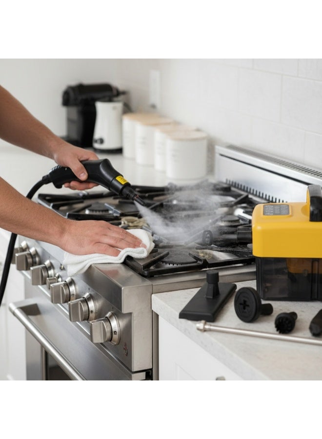 Generaltec GGSCL55Y 1950W High-Pressure Portable Steam Cleaner - Handheld Steamer for Home, Kitchen, Car, Upholstery & Tile - 1.6L Tank, Chemical-Free Cleaning - Image 4