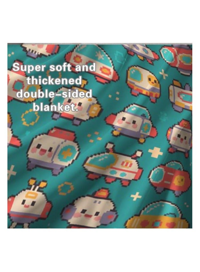 عام بطانية رقيقة من الفانيلا (دافئة ومريحة، ومناسبة للنوم واستخدام الألعاب وإزالة الغبار ومقاومة للرمل) 150 سم * 200 سم - 542 - Image 1