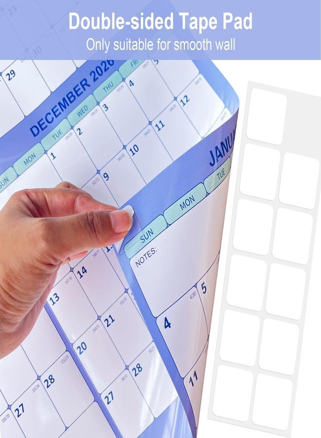 DLY Oasis 32" x 48" 2026 Wall Calendar, Folded Wet & Dry Erase Wall Calendar 12 Month, Yearly Laminated Wall Calendars, Reversible Annual Planner, Horizontal/Vertical, with Julian Dates - Image 5