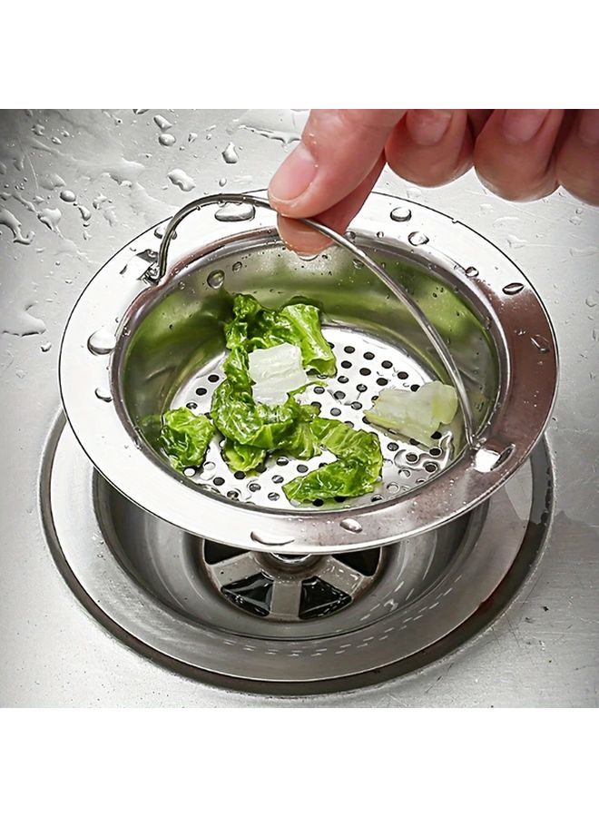 1pc Stainless Steel Sink Filter Rust Resistant Mesh Drain Strainer For Standard Sinks - Image 2