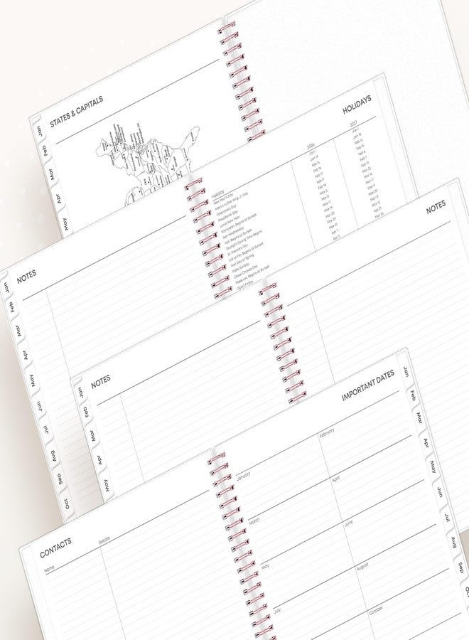 Blue Sky 2026 Monthly Planner Calendar, January 2026 - December 2026, 8" x 10", Flexible Frosted Cover, Laminated Tabs, Durable Twin Wire Binding, Joselyn - Image 4