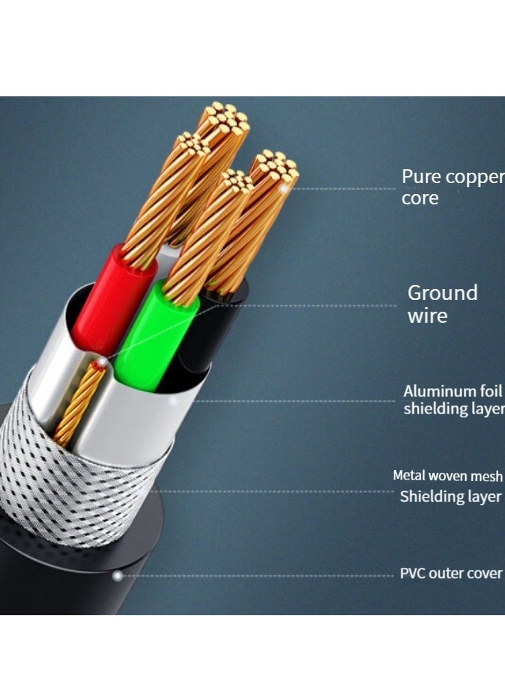 Generic - Can be connected to mobile phone keyboard data cable Universal Micro USB/Type-C two-in-one allows musical instruments to easily connect to mobile phones and tablet printers Data cable black - Image 1