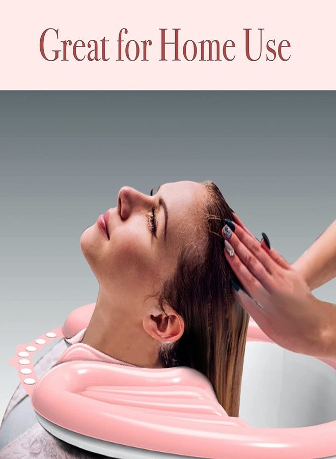 Ritmo حوض غسيل الشعر المحمول من ريتومو، حوض غسيل شعر متنقل قابل للطي، حوض غسيل شعر مع صينية شطف، حوض غسيل منزلي للحوامل وكبار السن - Image 3