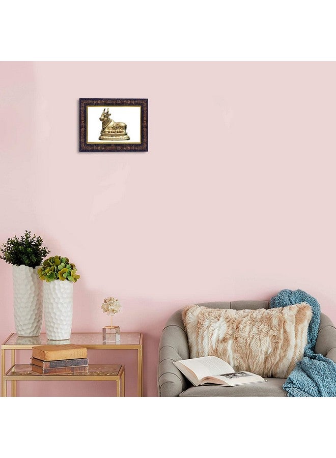 Hawai Feng Shui Vastu Remedies Wooden Framed Nandi Cow PPhoto with Engineered Wood Wall Hanging Home Décor Religious Photo Frame for Home Office Prayer Room, 8.5X7 INCH, SFDI214 - Image 3