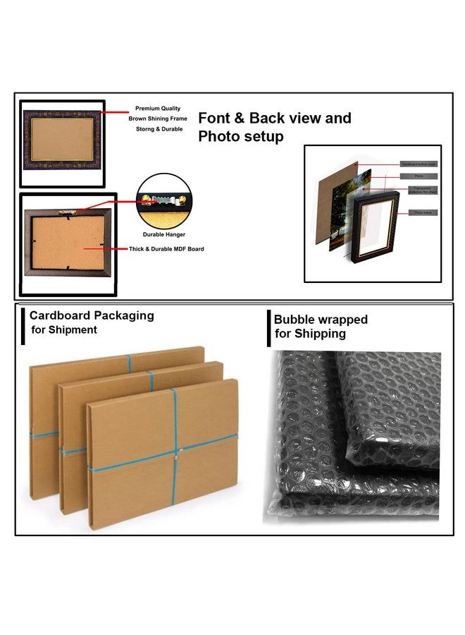 Hawai Feng Shui Vastu Remedies Wooden Framed Nandi Cow PPhoto with Engineered Wood Wall Hanging Home Décor Religious Photo Frame for Home Office Prayer Room, 8.5X7 INCH, SFDI214 - Image 4