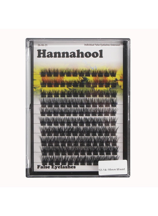 Hannahool Large Packdiy Eye Lashes Extensions 120Pcs Wide Stem Cluster Eyelashes Mixed 10121416Mm/141618Mm/121416Mm Individual False Eyelashes Dramatic Look (Mixed 121416Mm) - Image 1