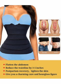 KASTWAVE Waist Belt, Wrap Waist Trainer for Women, Tummy Wrap Waist Trimmer Belt Slimming Body Shaper  - Image 2