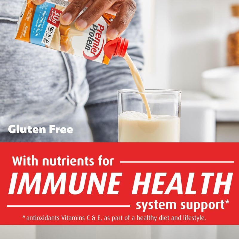 Premier Protein Shake Caramel 30g Protein 1g Sugar 24 Nutritents  Minerals to Support Immune Health 11 Fl oz Pack of 12 - Image 5
