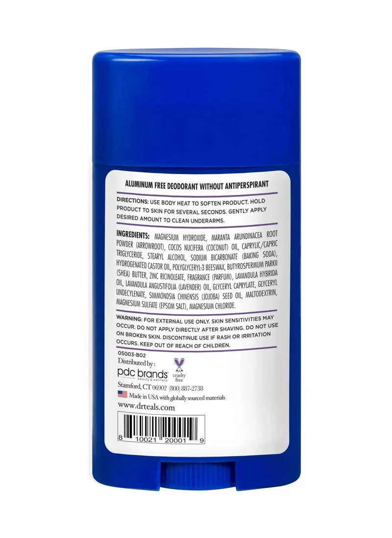 Dr Teal's Dr Teal's Aluminum Free Deodorant Lavender Vanilla 75G