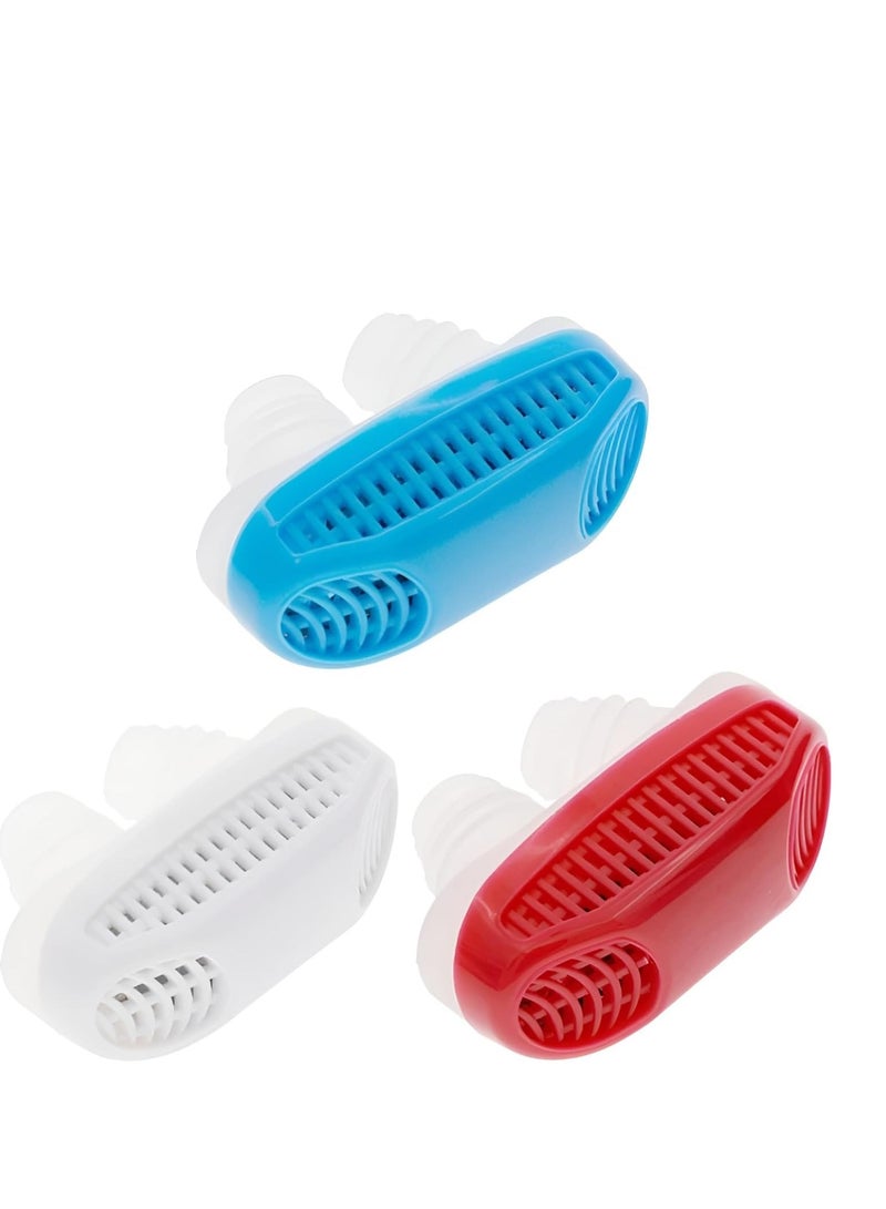 Plan A Anti Snoring Nose Clip 2 in 1 – Air Purifier Health Device for Easy Breathing, Soft Silicone, Relieve Snoring and Nasal Congestion, Sleep Aid, Improve Breathing Quality, Easy to Use (Red) - Image 1