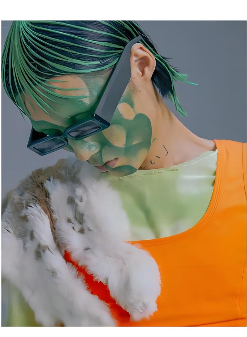 SYOSI نظارات شمسية مربعة صغيرة لحماية العين، نظارات شمسية مستطيلة عصرية للنساء والرجال، نظارات قيادة عتيقة من تسعينيات القرن الماضي بإطار مربع ضيق حماية UV400 - Image 2