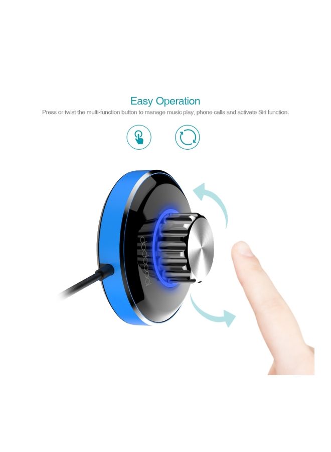نيبمينينت شاحن سيارة بمنفذ USB مع جهاز استقبال لاسلكي للموسيقى فضي/أسود/أزرق - Image 2